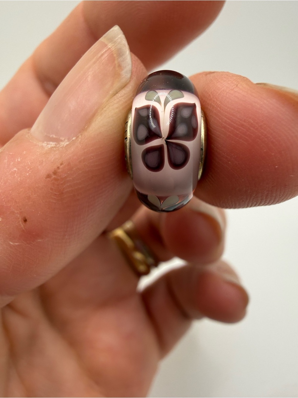Pandora Pink butterfly kisses Murano glass charm model #791621 (retired)